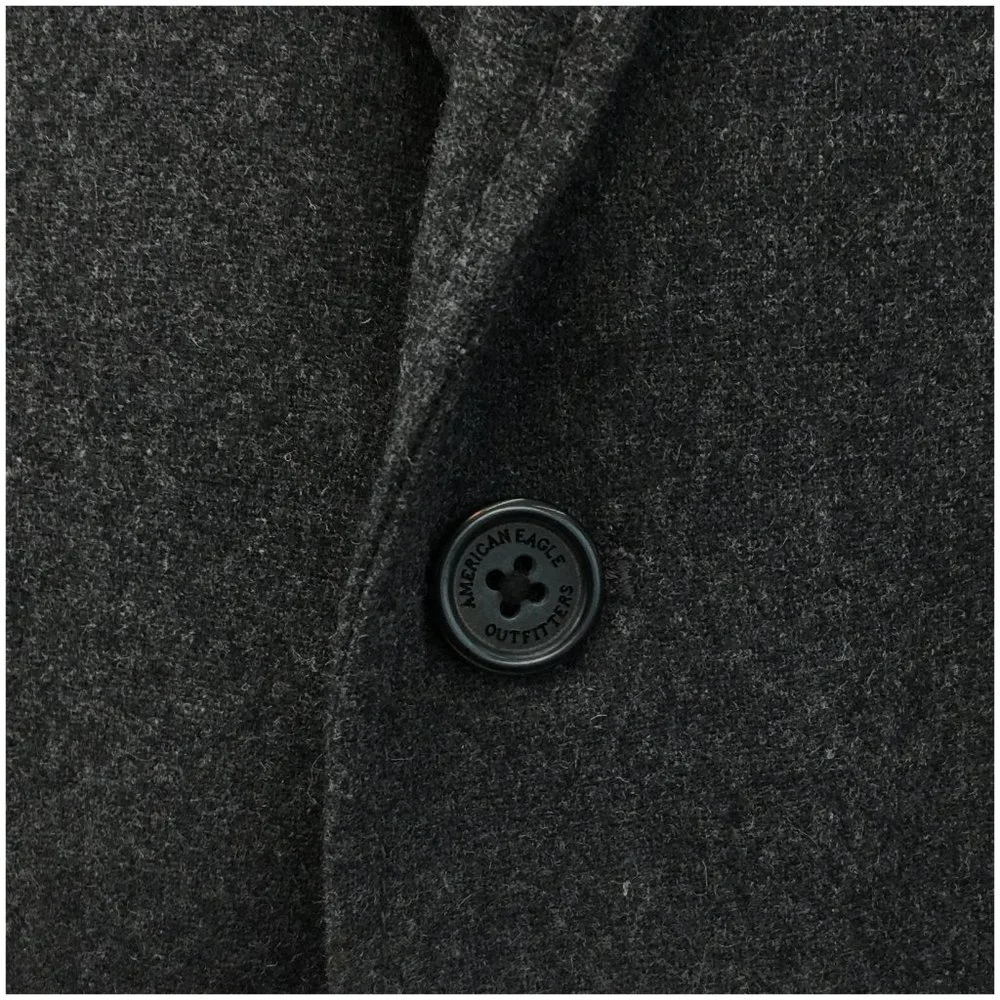 American Eagle Mens Blazer Sport Coat 2‎ Button Casual Jacket Size 46R Wool Suit